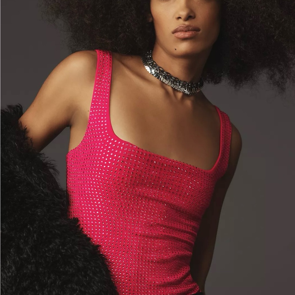NEW Good American Love Potion Crystal Embellished Bodysuit